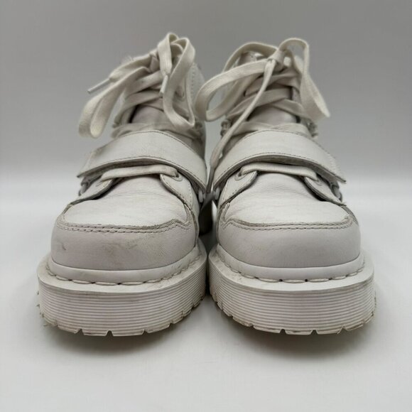 Dr. Martens Zuma II Optical White Leather Ankle Boots Womens Size 9 Lace-Up - Picture 2 of 13